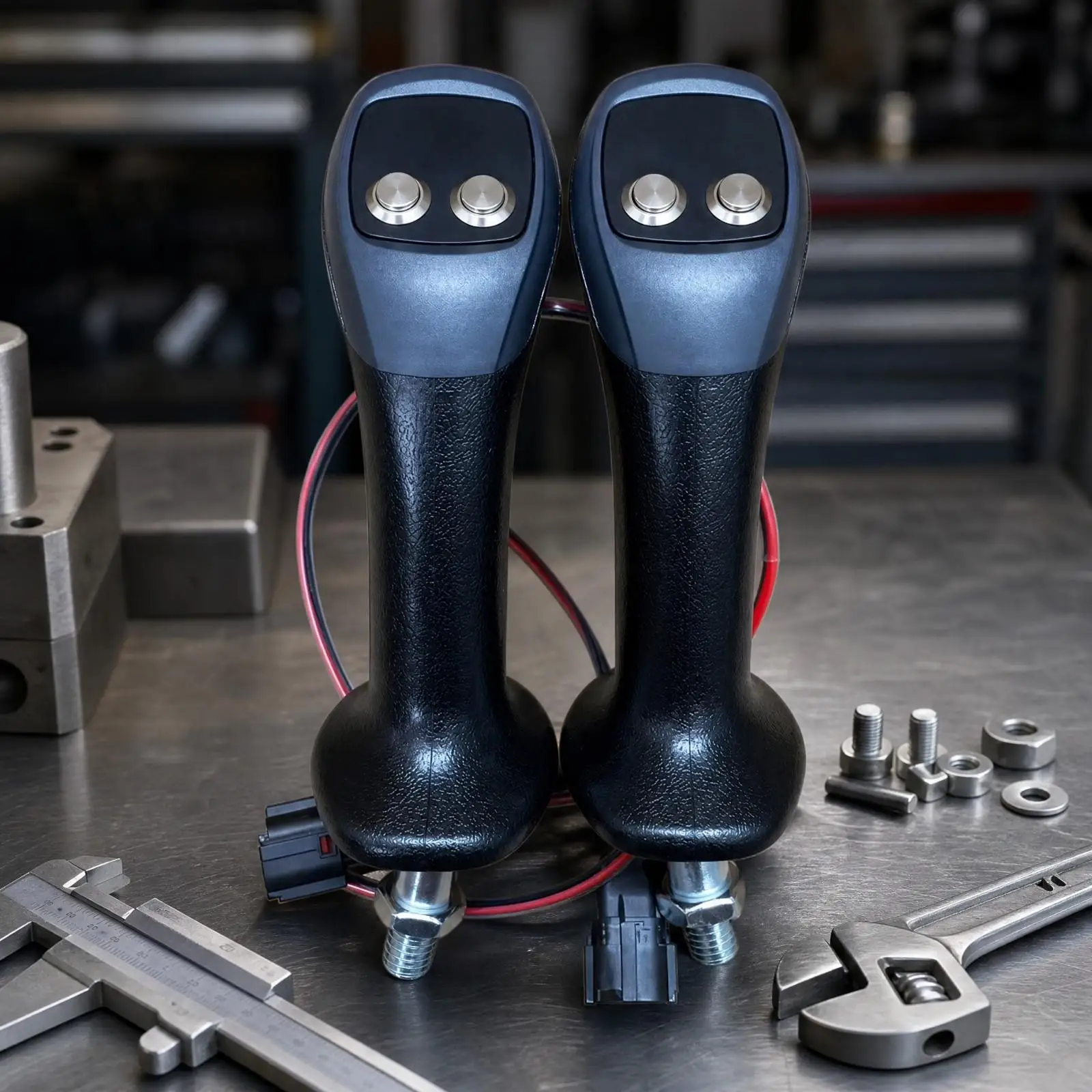 Excavator Control Lever with Threaded Shaft and Wiring for Digger Attachment Hydraulic Control Upgrade Parts