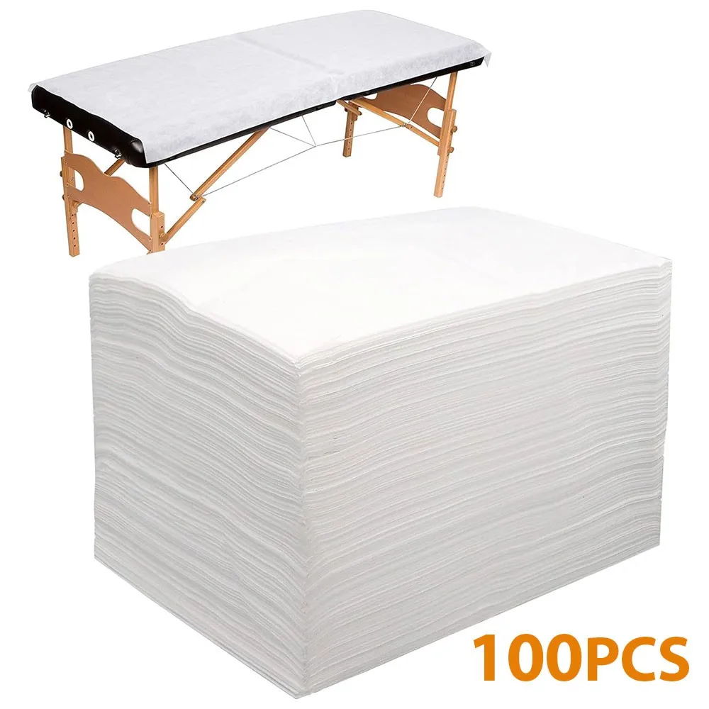 100Pcs 80*180cm Non-Woven Disposable Massage Bed Sheet Waterproof Oilproof Table Cover For Tattoo Spa