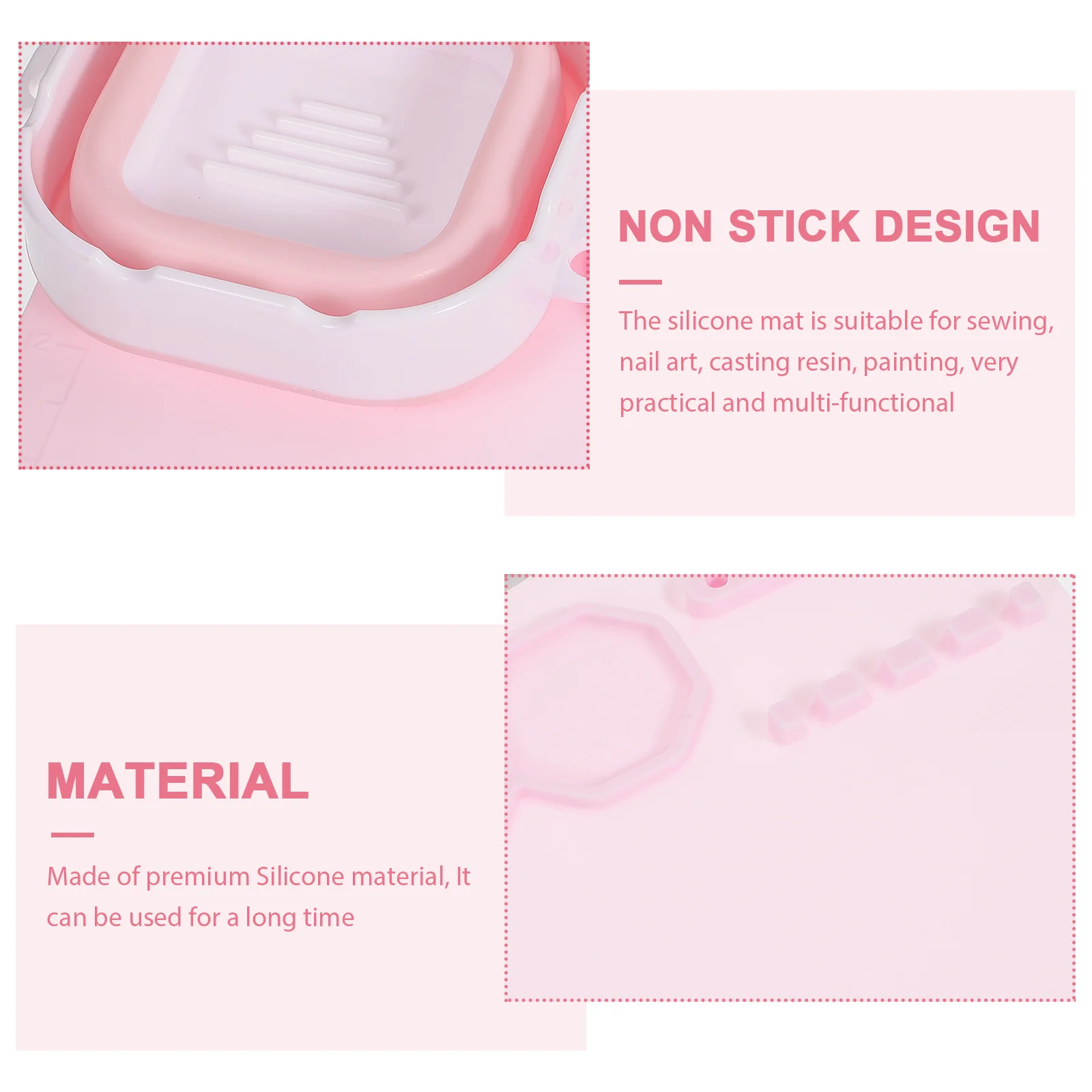 

Silicone Painting Mat Nonstick Craft Mats for Kids Baking Sewing Tools Resin Casting Supplies Art Accessories