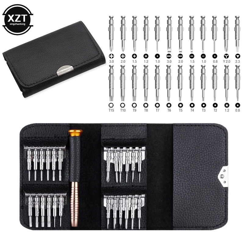 25 In 1 Torx Screwdriver Set Mobile Phone Repair Tool Kit Portable Multitool Hand Tool For Iphone Watch Tablet PC Glasses Camera