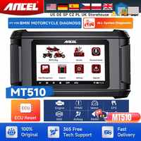 ANCEL MT510 Motorcycle Automotive Scanner All System OBD2 Diagnostic Tool for BMW/DUCATI/Harley Support 30+Functions Code Reader