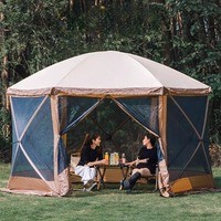 Oxford Cloth Hexagonal Tent Rainproof Outdoor Portable Folding Camping Equipment Mosquito-proof Large Space Windproof Tents