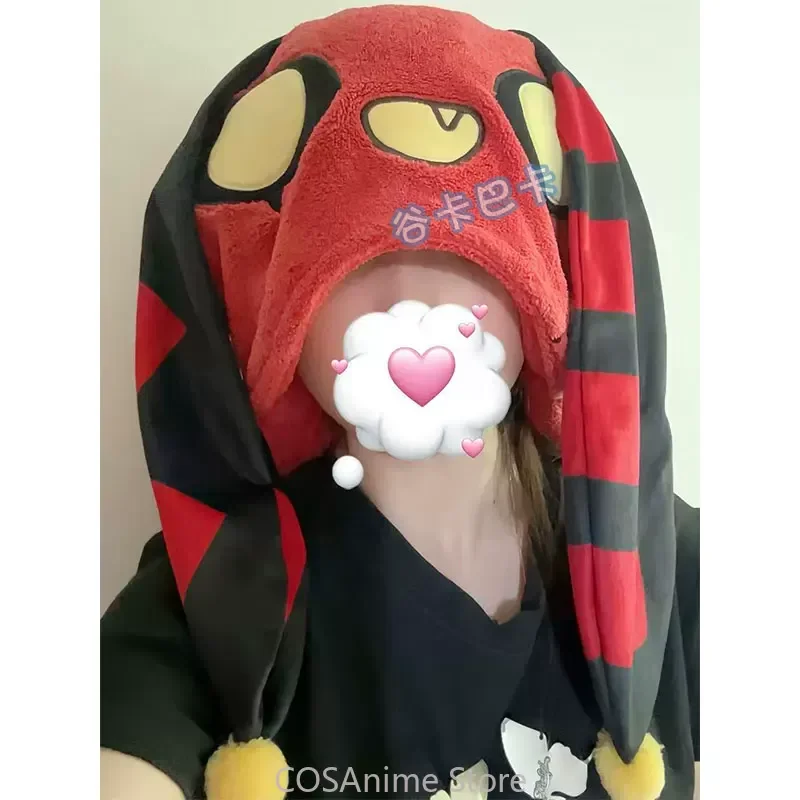 The Freak Circus Pierrot Cute Anime Cosplay Hair Drying Cap Super Absorbent Headscarf Wash Hair Towel Soft Hat Washcloth Red view 3