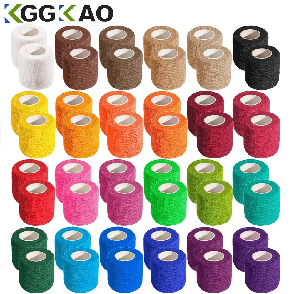 1Roll Wrap Sports Tape Bulk,Self Adherent Rap Tape,Self Adhering Stick Elastic Bandage,Power Flex Wrap for Wrist & Ankle Injury