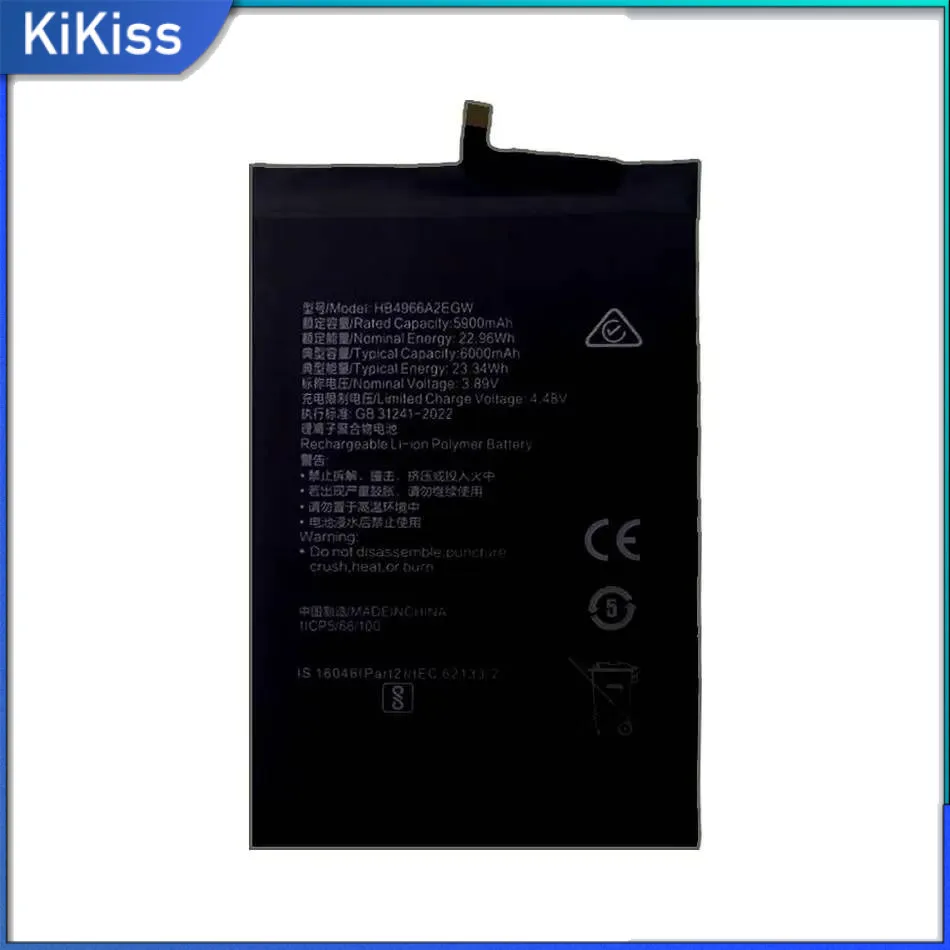 

HB4966A2EGW Durable For Huawei Honor Play 50 Plus Clk-AN00 X7B Clk-LX1 Clk-LX2 Clk-LX3 Mobile Phone Battery 6000Mah
