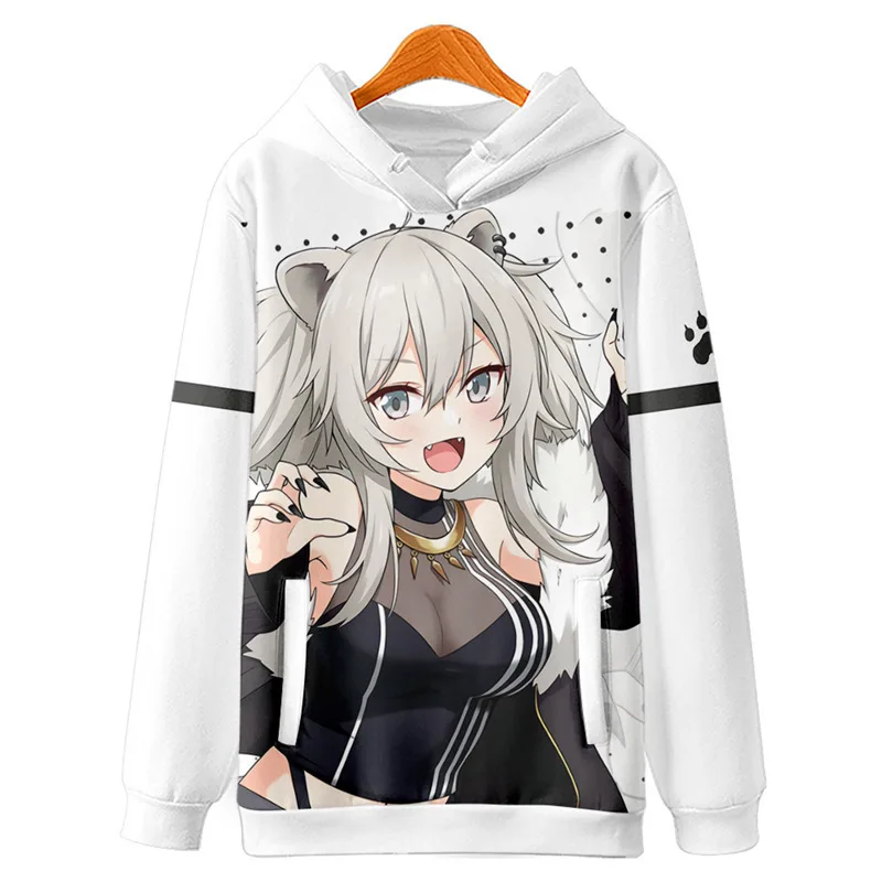 Hololive English VTuber shishirobotan Cosplay Hoodie 3D Printed Sweatshirt Men Women Casual Pullover Jacket Coat