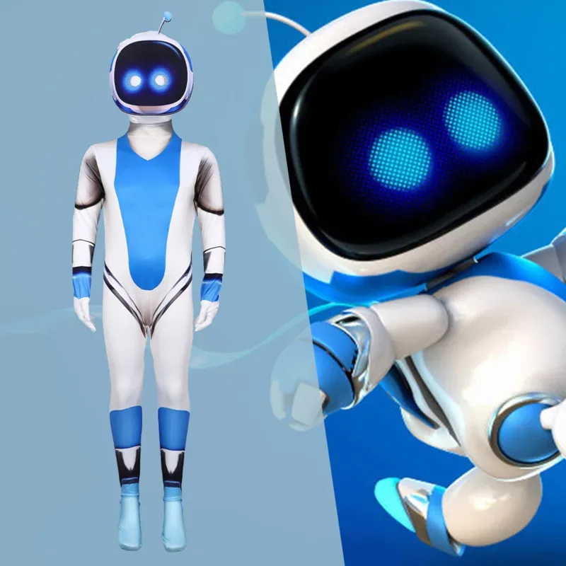 Waq89 Astro Bot Gioco Bambini Adulto Cosplay Tuta Copricapo Vestito Prestazioni Carnevale Costume Festa Nuovo 2025