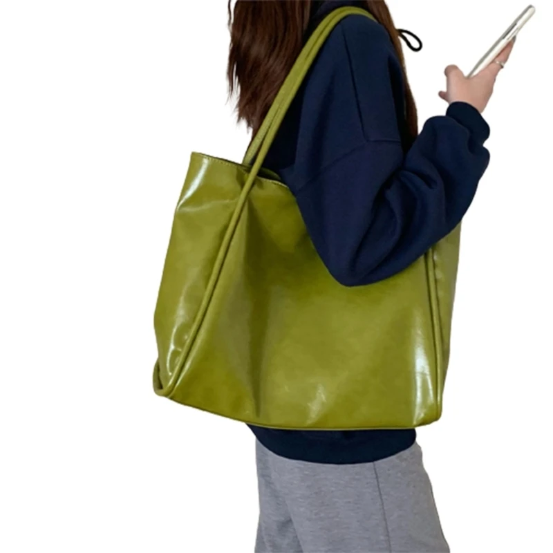 E74B Functionele PVC Sling Bag Moderne schoudertas Studententas Perfect voor dagelijks gebruik