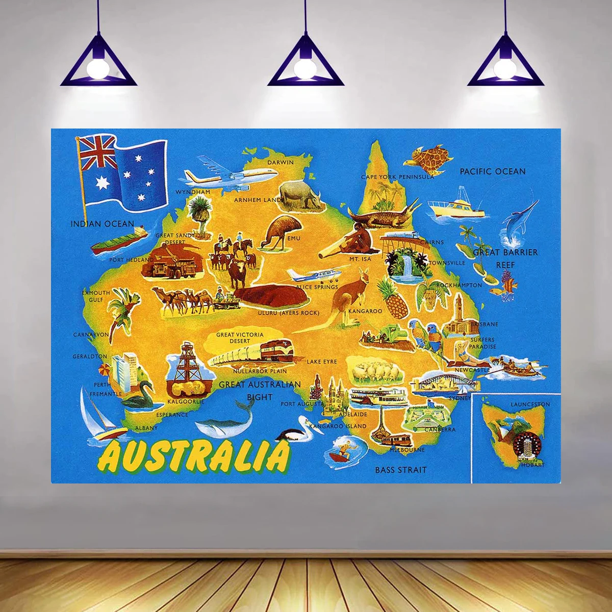 Welcome To Australia Happy Birthday Background Country Describe Home Backdrop Photography Customiz Animal Kid Bedroom Decoration