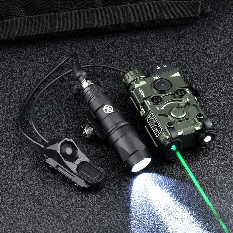 Tactical OGL Laser Indicator Infrared Sight And M300 M600 Scout Flashlight Axon Dual Control Switch Airsoft Equipment Metal Set