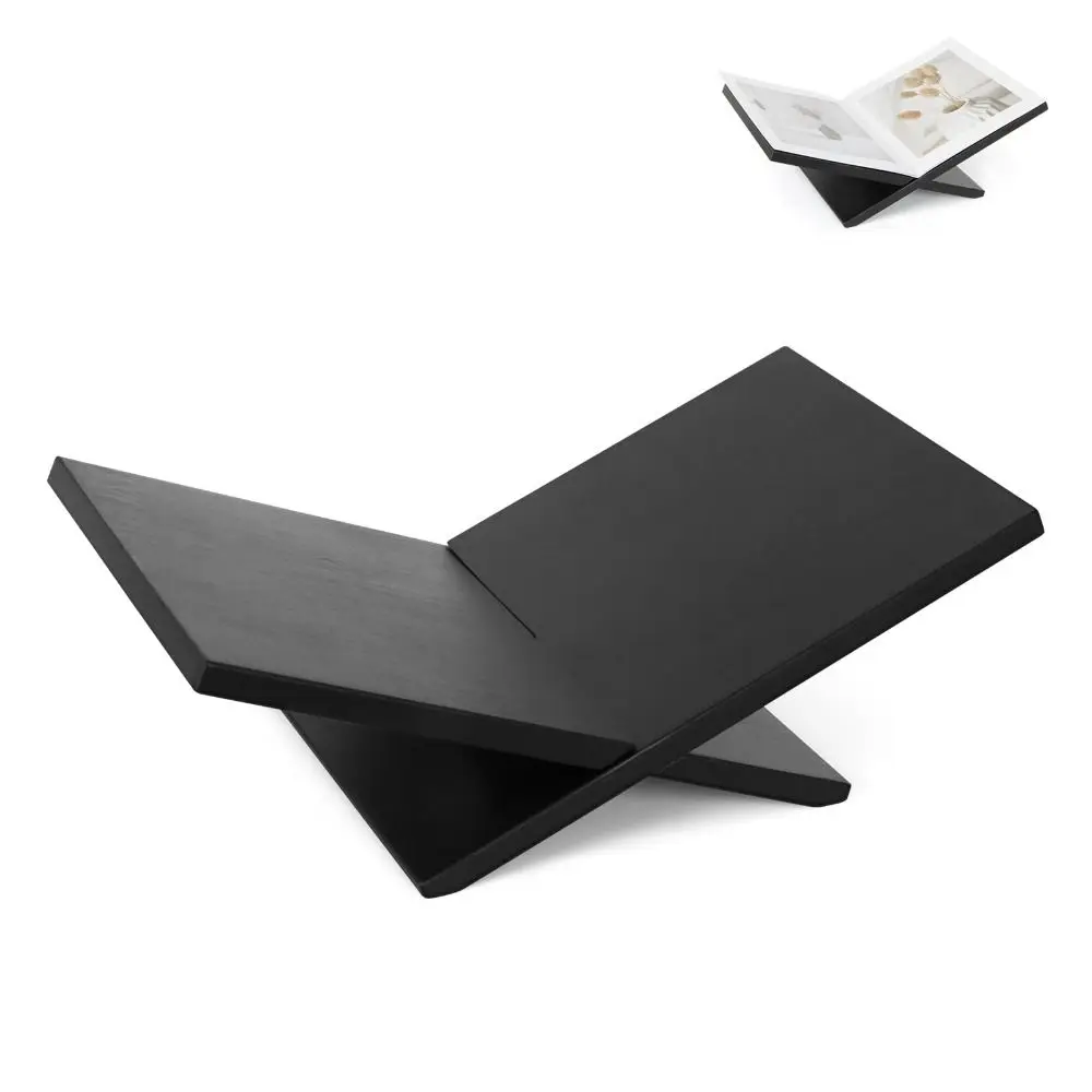 New Solid Wood Wooden Book Stand Minimalist Large Size Open Display Stand Geometric Design Ergonomic Book Holder Bible Stand