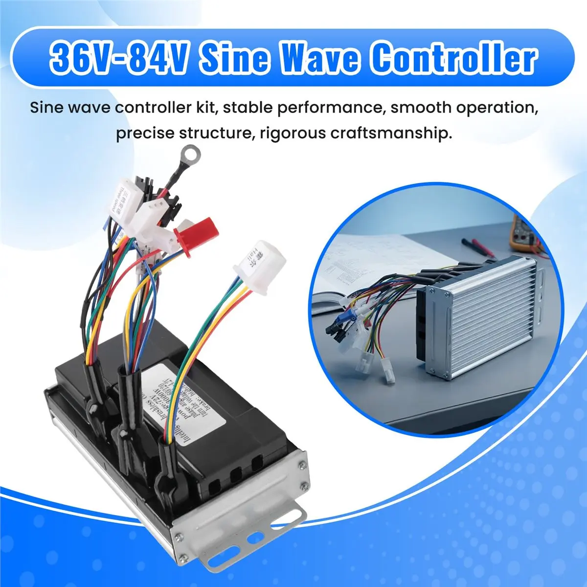 dtc9new-36v-84v-電動自転車用ブラシレスdcコントローラー、48v-2500w-正弦波コントローラー、72v-3000w-電動スクーター用アクセサリー