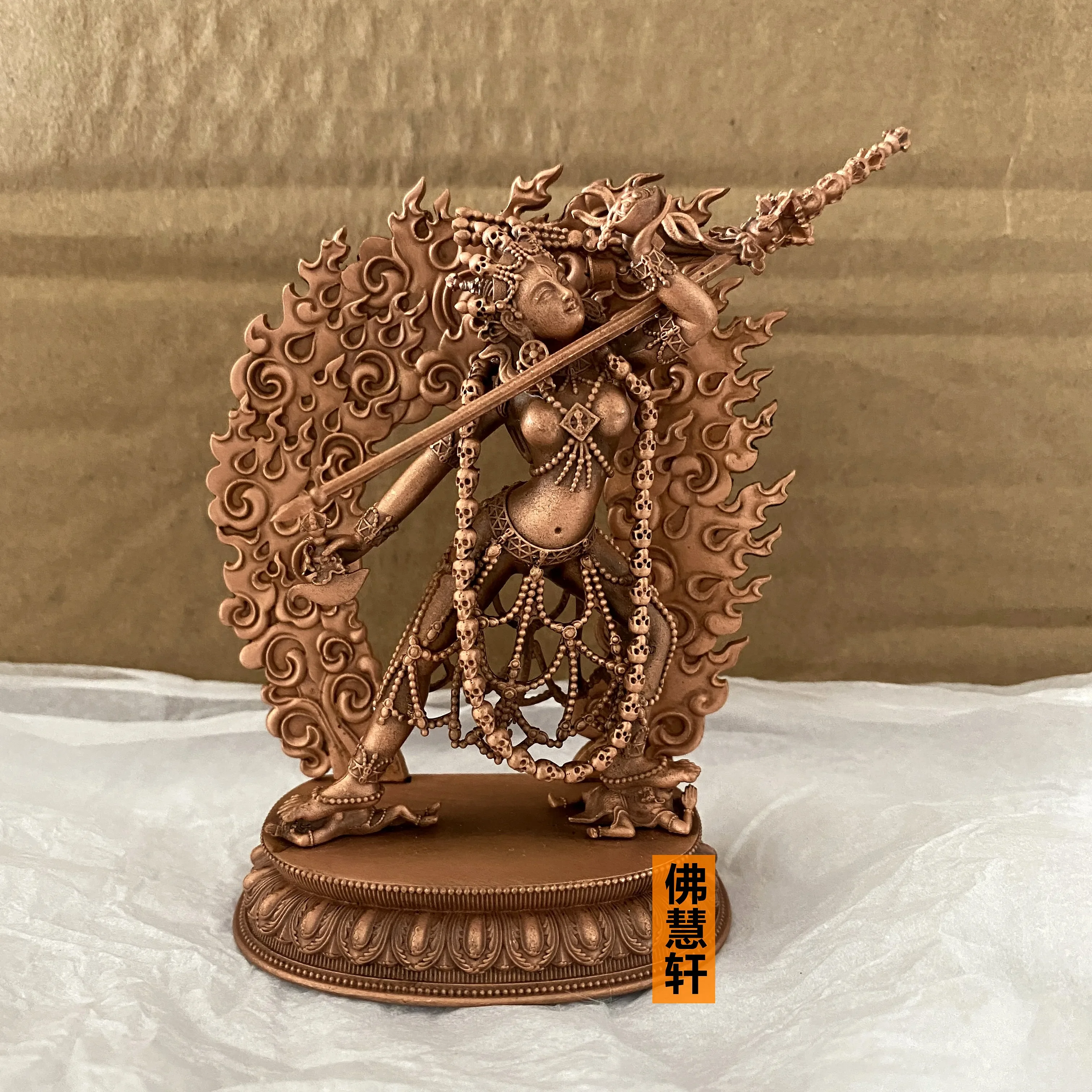 Tibetan Esoteric Buddhism Hall Exquisite Decoration Naluokong Mother Pure Copper Dharma Protector Small Buddha Statue