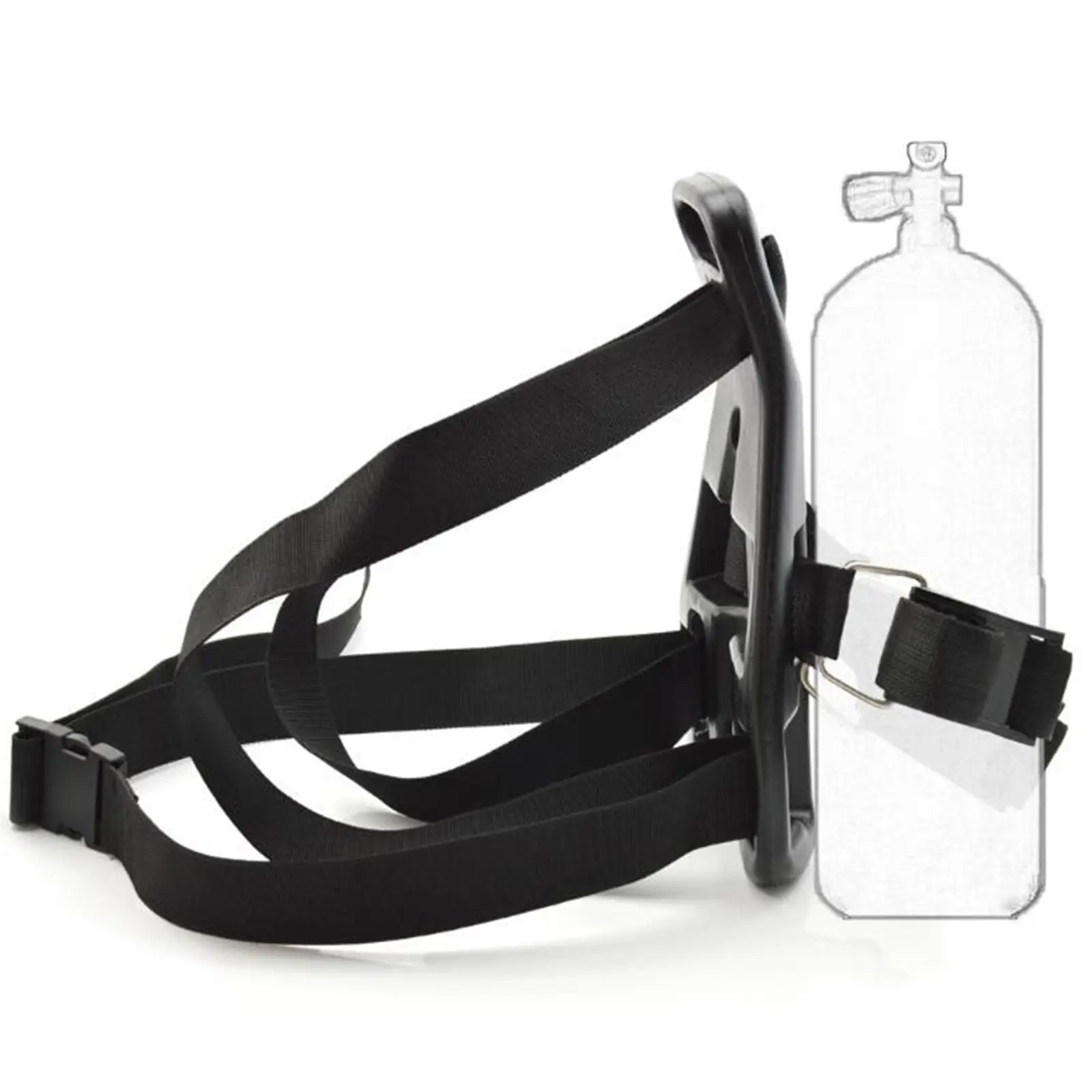 Portable Anti-Slip Scuba Diving Single Oxygen Tank Backpack Bracket Holder,