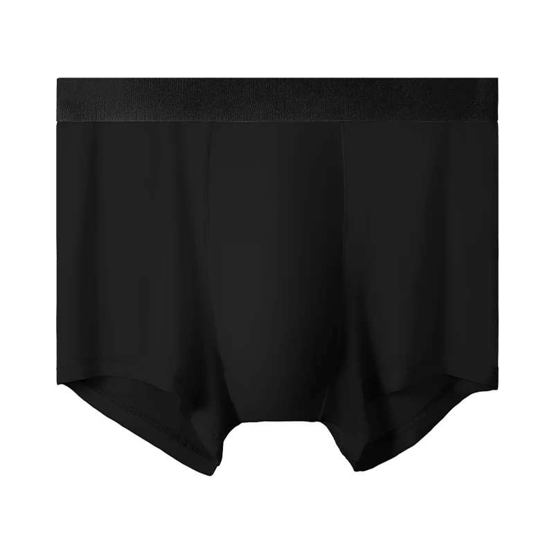 Celana Dalam Pria Bahan Sutra Es Musim Panas: Tipis, Bernapas, Potongan Kotak, Seksi, Transparan, Celana Pendek Berujung Rata dengan Celana Dalam Pendek