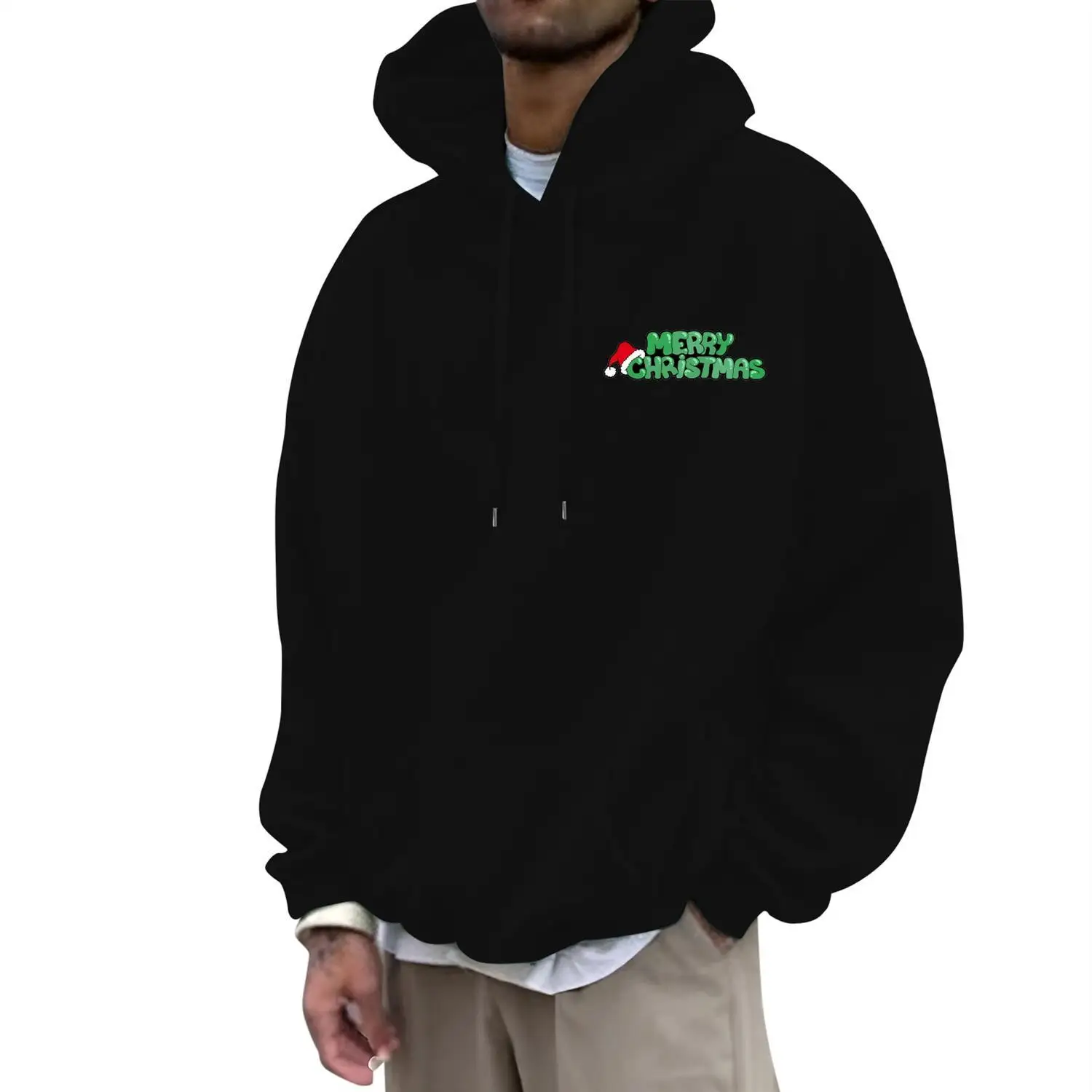 

The New 2025 Christmas Print Hooded Sweatshirt Is A Trendy, Loose and Slimming Top for Both Men and Women in Winter