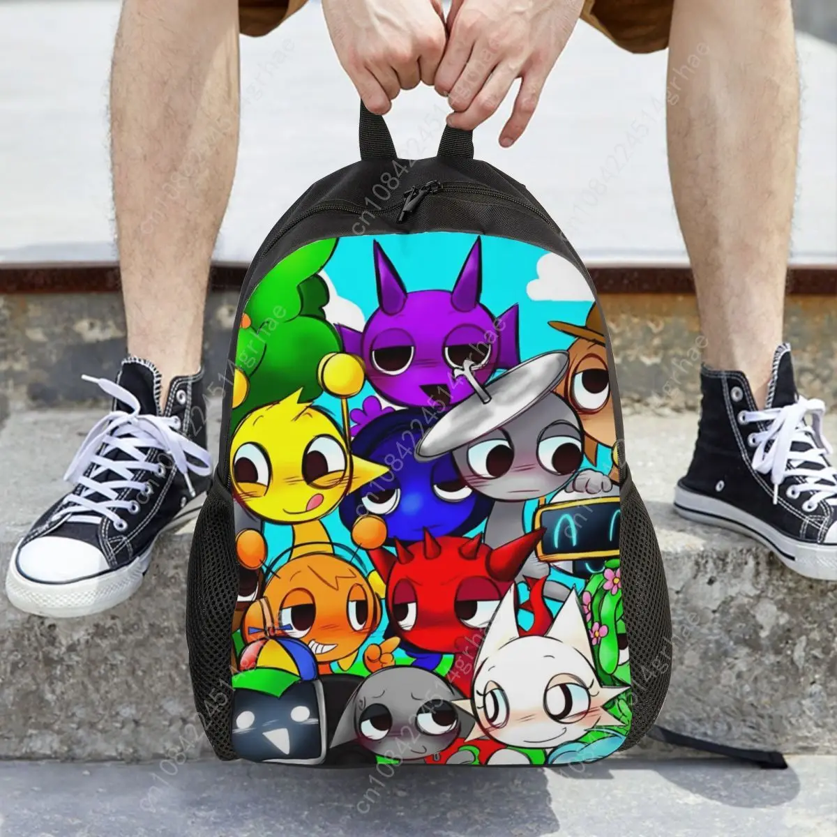 Tas Ransel Kartun Sprunki untuk Anak-anak, Tas Sekolah TK dan PAUD untuk Anak Laki-laki dan Perempuan