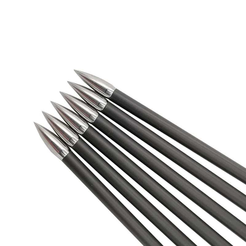 Flechas carbono puro para tiro con arco recurvo con plumas de pavo - imagen 3