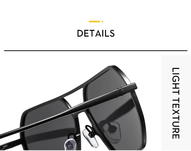 Neue Fashion Square Polarisierte Sonnenbrille Für Frauen Männer Retro Metall Rahmen Sonnenbrille Hohe Qualität Shades UV400 Brillen – Detail 11