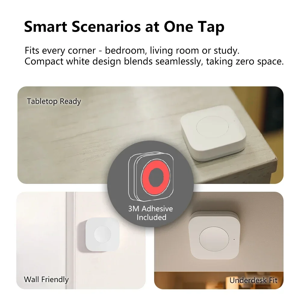 Aqara Wireless Mini Switch Zigbee Sensor Verbindung Smart Remote One Key Control Button Security Work für Mi Home APP Homekit