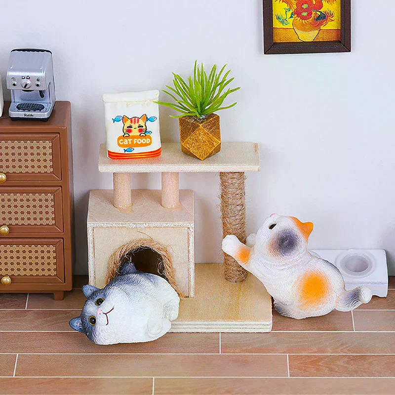 /PFU/Cute Cartoon Cats Mini Ornaments Crafts Home Decoration Background Props Desktop Small Ornaments Gifts Creative