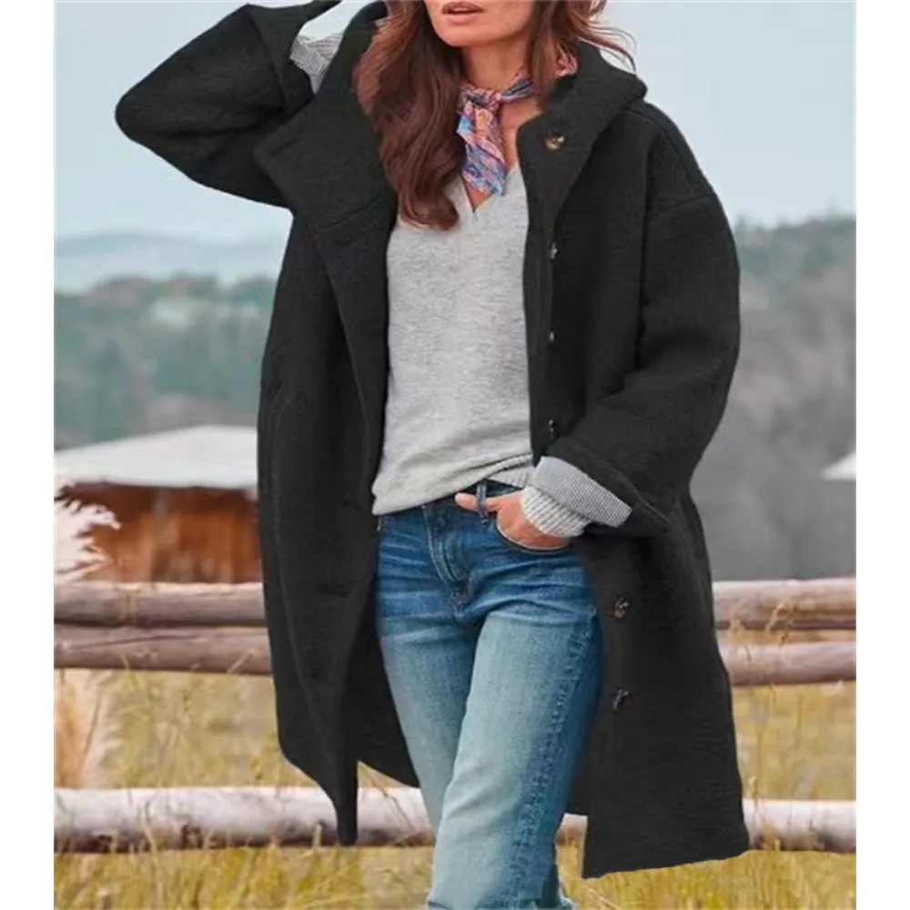 

Autumn Street Hipster Trench Coat Long Sleeve Winter Loose Women's Coat
