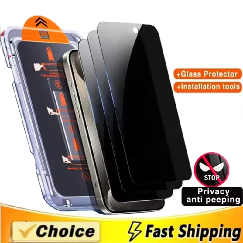 Dust Free Auto Install Anti Spy Peep Privacy Tempered Glass Protective Film For Honor Magic 8 7 500 Pro 400 300 Screen Protector