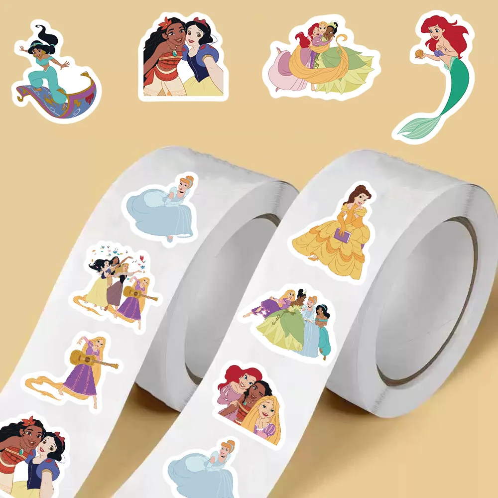 500 STKS Disney Prinses Alien Roll Sticker Cartoon Waterdichte Decoraties DIY Cafe Telefoon Notebooks Motorfiets Graffiti Stickers ﻿