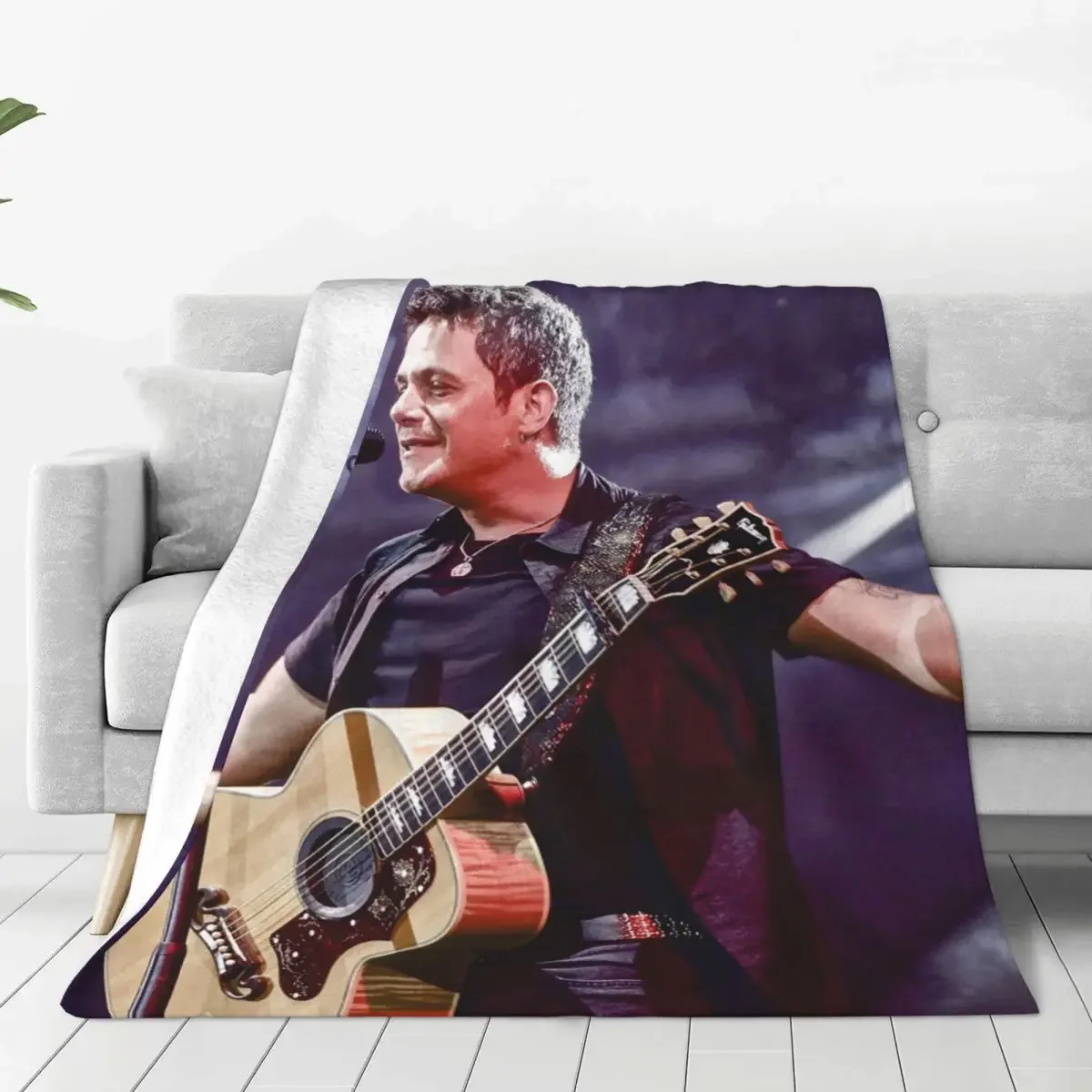 

Alejandro Baby Blanket Fleece Decoration Superstar Gift Lightweight Thin Throw Blankets for Sofa Couch Plush Thin Quilt