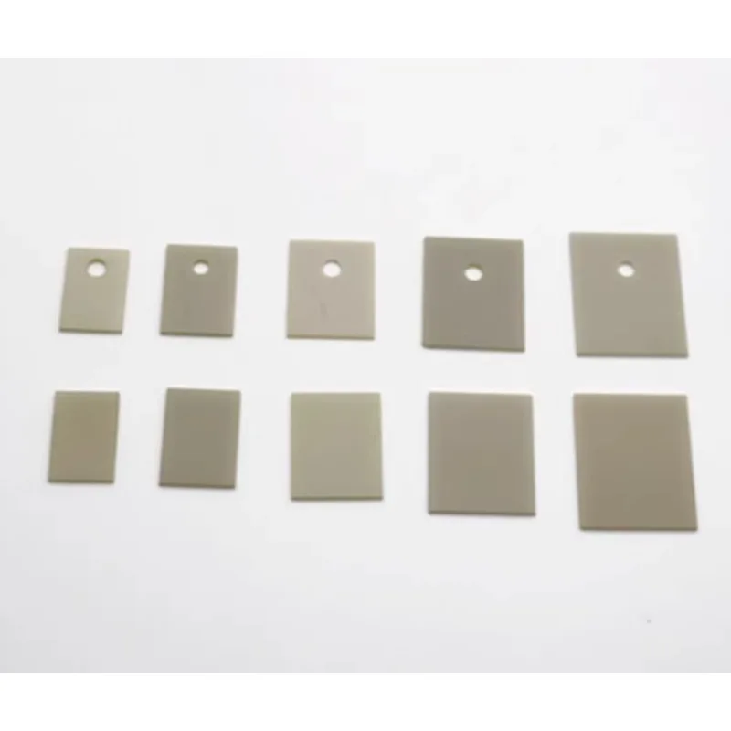 50pcs Aluminum Nitride Ceramic Sheet ALN Tablets High Thermal Conductivity Insulating Sheet 0.6mm 1mm