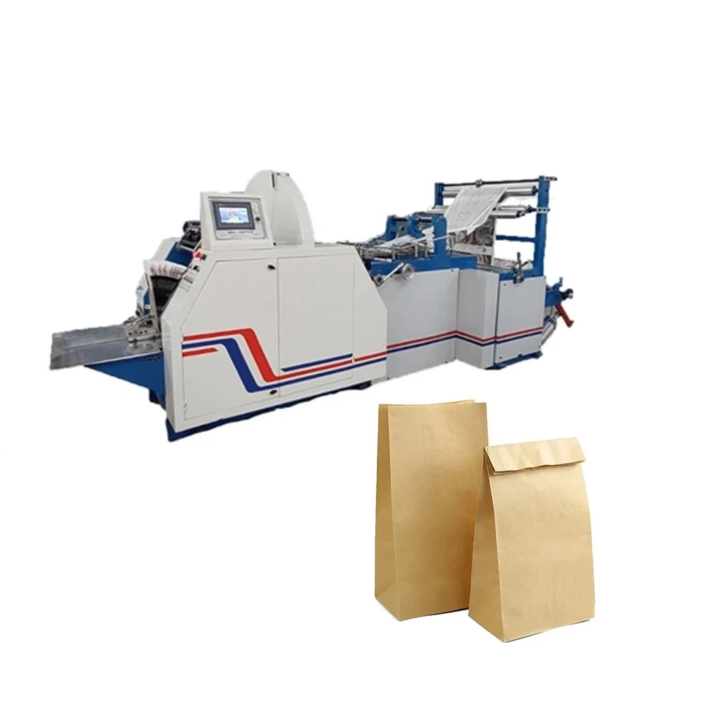 YG Customized V Bottom Paper Bag Making Machine With Servo Motor Shopping Packaging Bag Making Machine From India