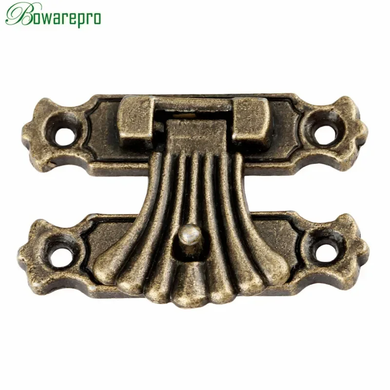 bowarepro Antique Bronze Hasps Jewelry Wooden Box Case Toggle Hasp Latch Vintage Hardware Furniture Accessories+Screws 37*27mm*2