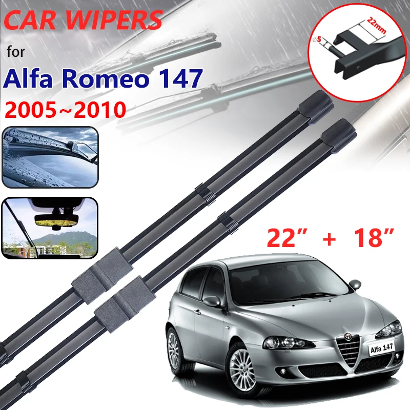 Car Wiper Blade for Alfa Romeo 147 937 2005~2010 Rubber Cutting Front Window Windshield Strip Refill Auto Spare Part Accessories