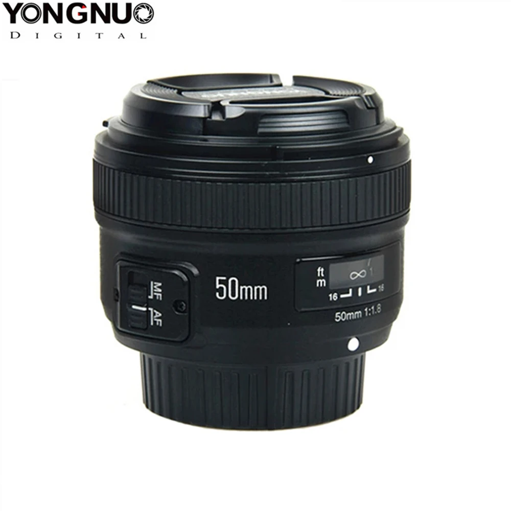 YONGNUO YN50mm F1.8 N YN50N AF Lens YN50MM Aperture Auto Focus Large Aperture for Nikon DSLR Camera as AF-S 50mm 1.8G