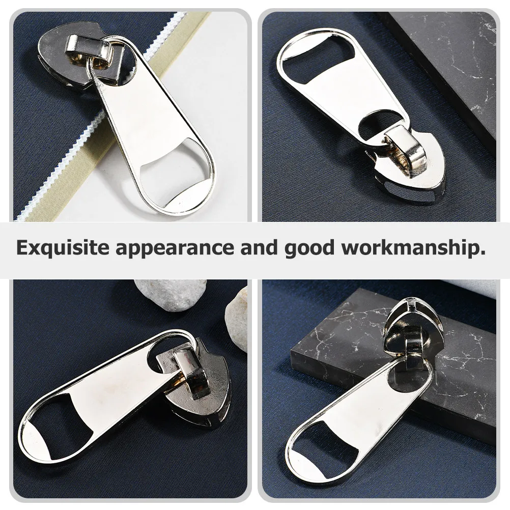 Zipper Head Metal Bottle Opener with Magnetic Suction Design Portable Decorative Beer Opener for Party Cocktail Graduation