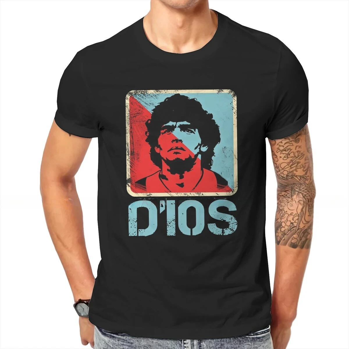 La leyenda del fútbol argentino Diego, el número. Camiseta conmemorativa del equipo campeón de la liga 10. Moda urbana. Camisetas para hombre y mujer