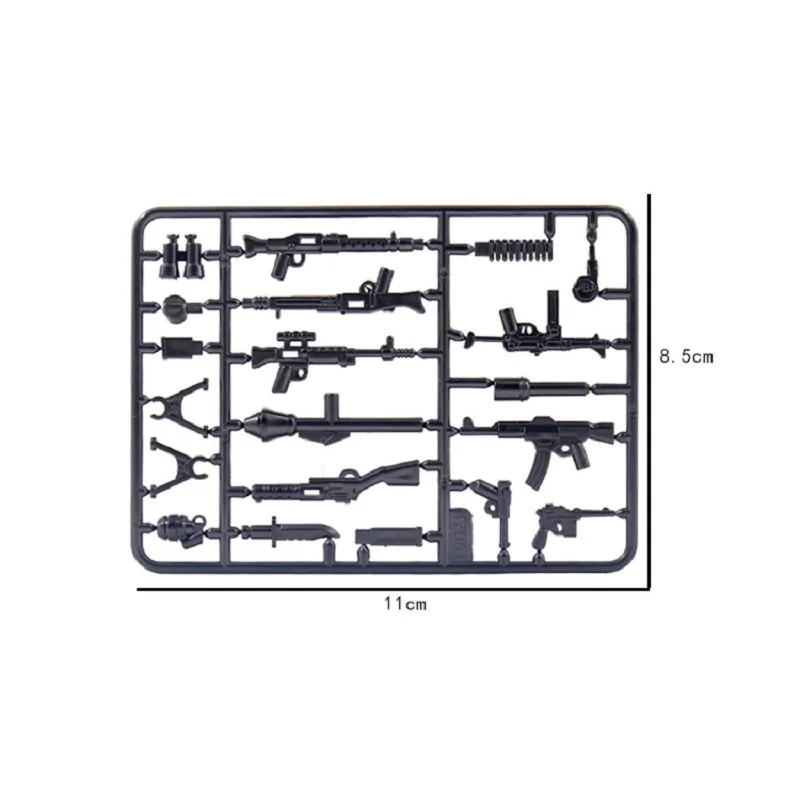 City Mini Action Figures Military WW2 Weapon Guns Soldier MOC SWAT Army Police German 98K Parts Building Bricks Toys Brinquedos