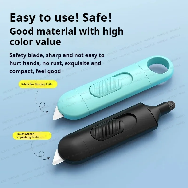 سكين أمان محمول من السيراميك حزمة قابلة للسحب/فتاحة مغلف صغيرة لطيفة قاطعة صندوق أدوات مدمجة فائقة العملي navajas #2