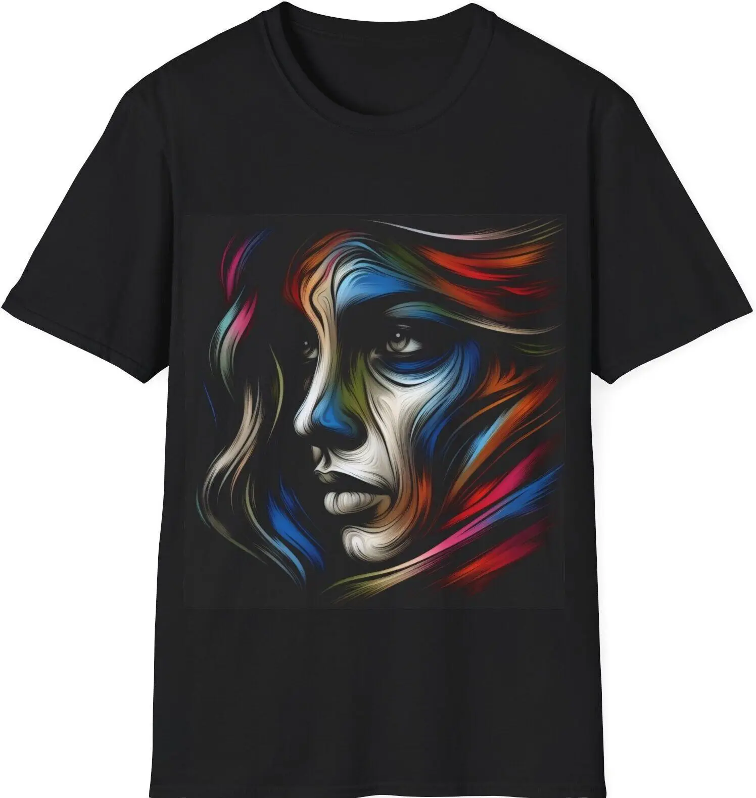 

Abstract Colorful Women T-shirt, Street Style, Funny Trendy Streetwear Shirt