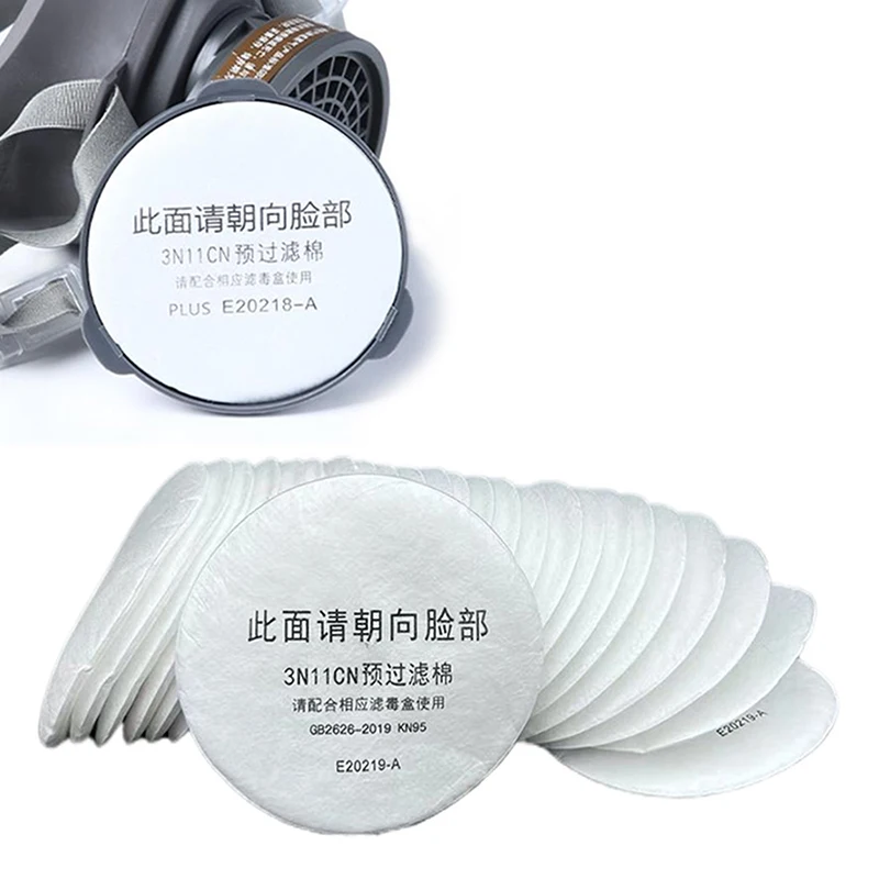 

10 шт. 3N11 фильтр хлопок для 3001/3301/3303/385 картридж противогаза 3200/308/1201 пылезащитная маска для плотника Builder Miner полировка