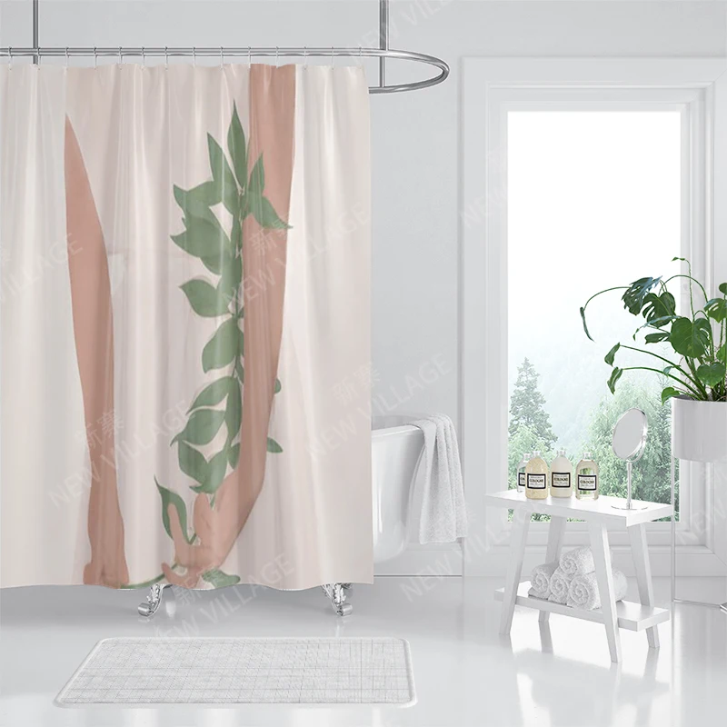 Waterproof fabric shower curtains Bathroom curtain accessories Bath curtain shower 180x200cm 240*200 modern boho Nordic decor