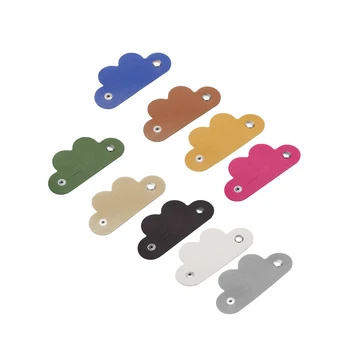 휴대용 가죽 케이블 스트랩 케이블 타이, 정리함 거치대 와인더 스트랩, 이어폰용 와이어 스트랩, USB 클립, 3 개