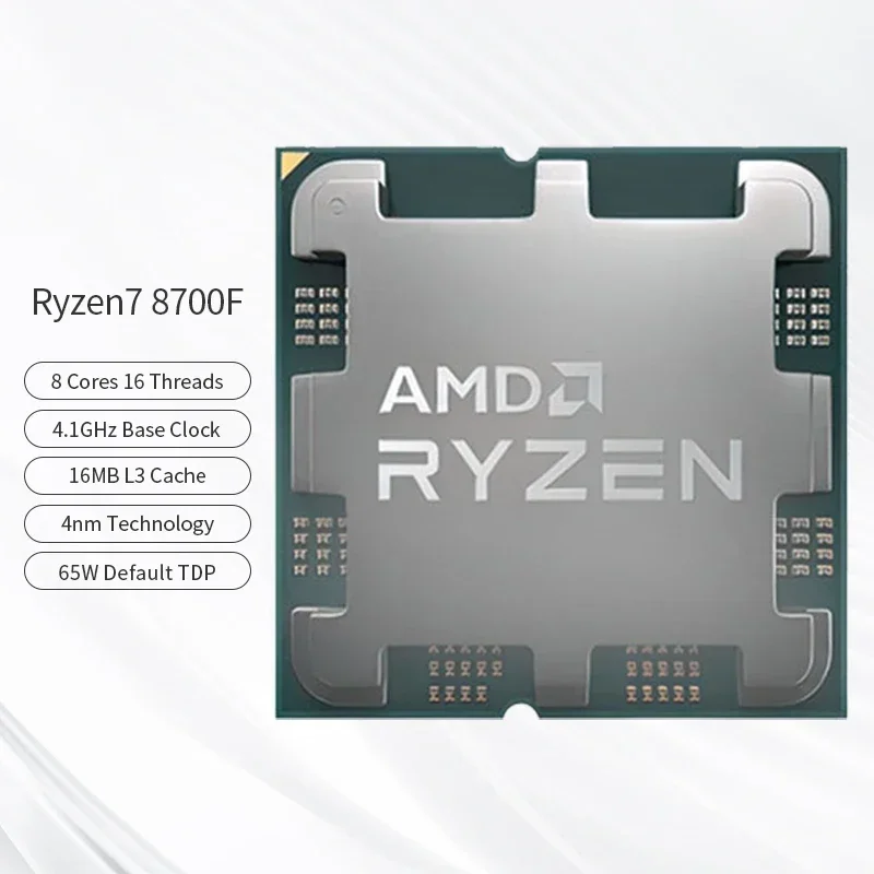 

AMD Ryzen 7 8700F 8 Cores 16 Threads 5GHz Desktop computer processor with AM5 Socket CPU