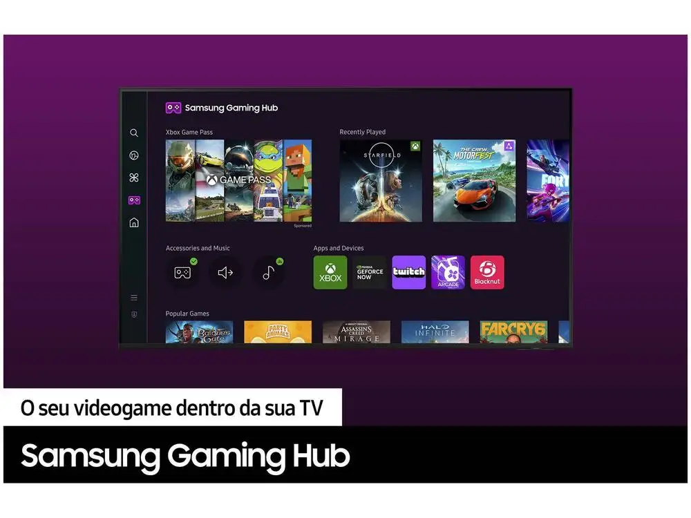 Smart TV 65” 4K UHD LED Samsung 65DU7700