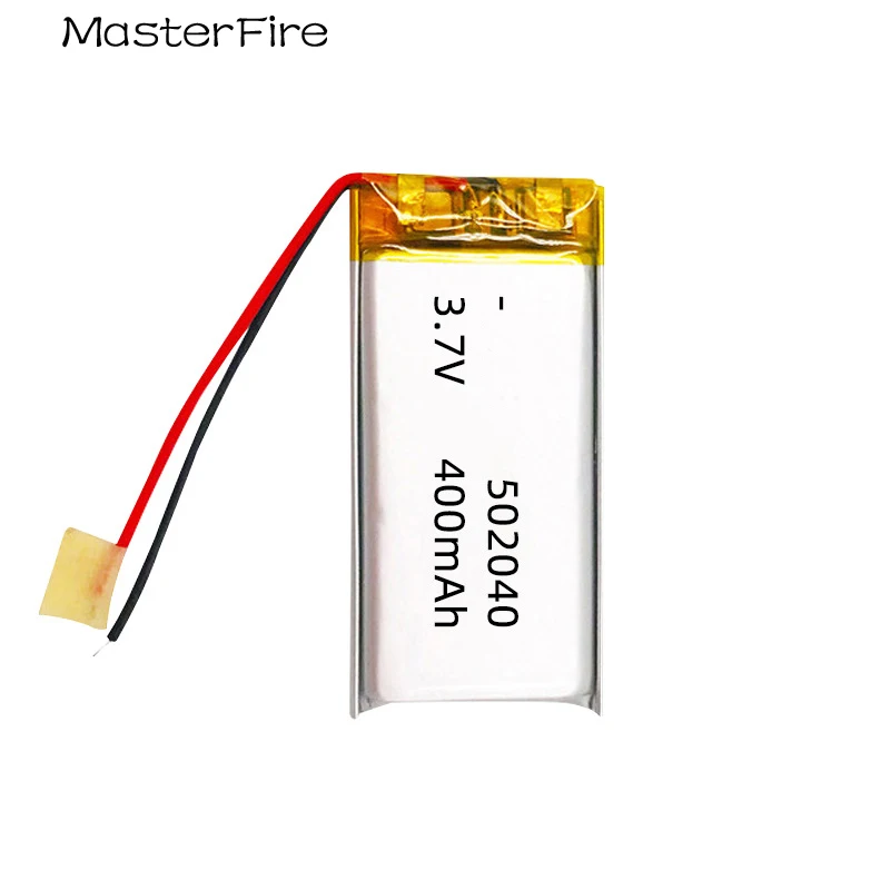 الجملة 502040   3.7 فولت 400 مللي أمبير بطارية ليثيوم بوليمر قابلة للشحن لمكبر صوت بلوتوث ومسجل ساعة ذكية خلية لعبة إلكترونية