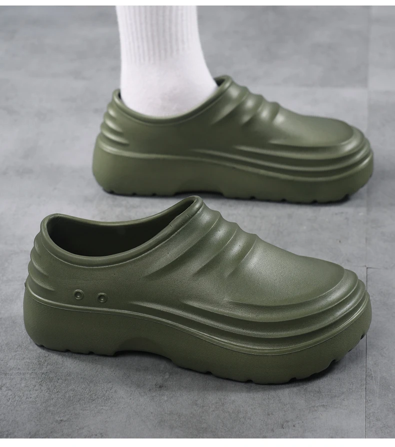 Hotel-Kochschuhe, Ganzjahres-Arbeitsschuhe, rutschfest, wasserdicht, ölbeständig, Herren-Freizeitschuhe, vielseitig einsetzbar, leichte EVA-Outdoor-Gartenschuhe – Detail 17