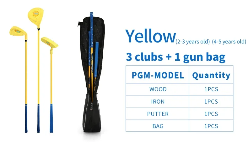 PGM Golf Club Set Boy Girl Beginner's Golf Training Wood Iron Swing Putter Bag Gift JRTG011