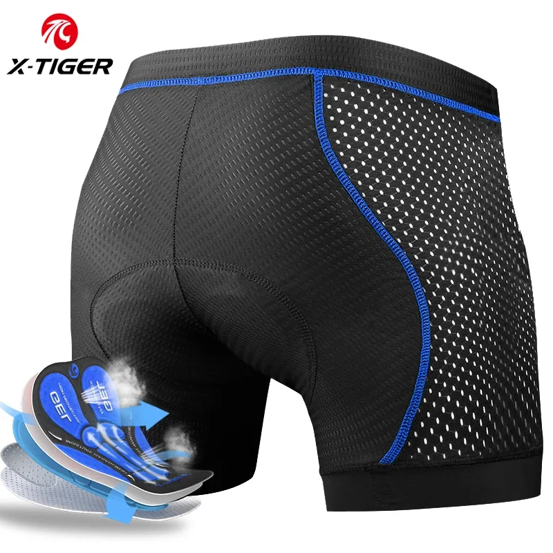 X-TIGER Herren Radsport Unterwäsche Shorts 5d gepolsterte Fahrrad Fahrrad MTB Liner Shorts mit rutsch festen Bein griffen stoß dämpfende Slips
