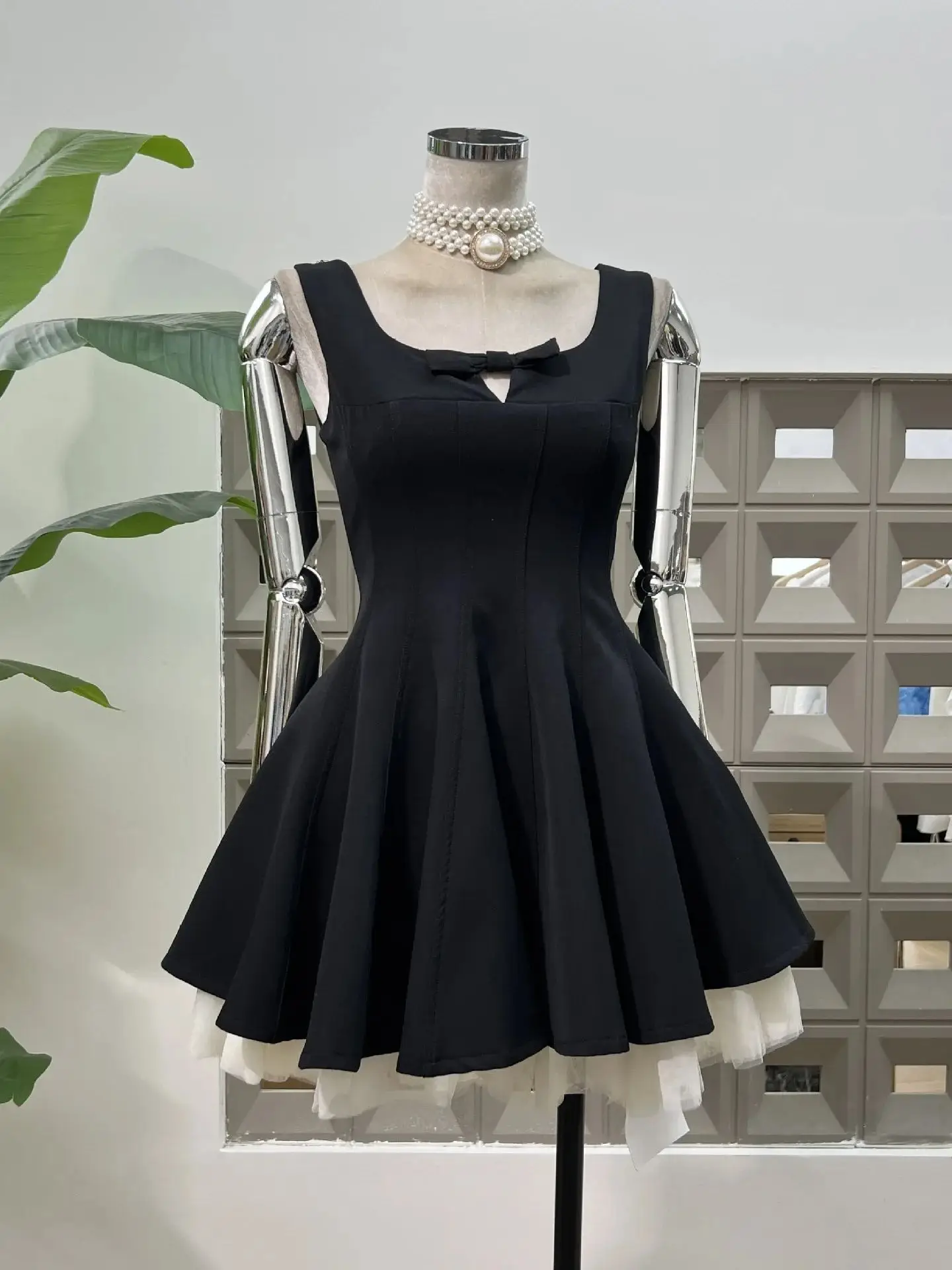 

2024, весна-лето, новое платье, модное элегантное женское платье с бантом и квадратным вырезом, коктейльное платье, вечернее бальное торжественное платье