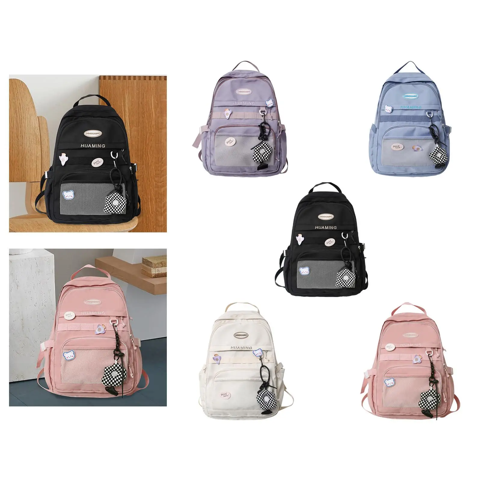 Ransel untuk tas wanita bergaya praktis Daypack untuk hadiah perjalanan berkemah